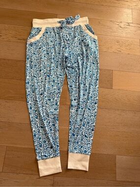 Rouge the Label Blue Floral Print Joggers | bamboo joggers cottagecore boho